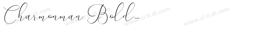 Charmonman Bold字体转换
